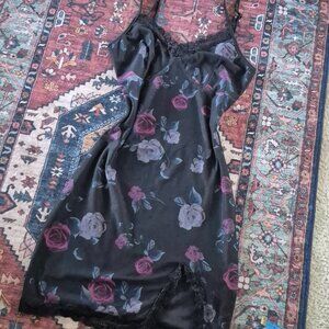 Rue 21 Mini Rose Print Mesh Dress